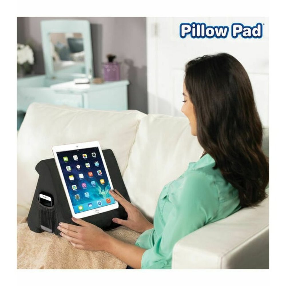 PILLOW PAD MULTI-ANGLE TABLET STAND AS SEEN ON TV (CHARCOAL GREY)